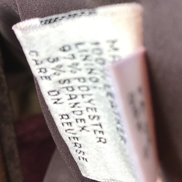 St. John leather, velvet, notch collar blazer, brown, L - Picture 5 of 6